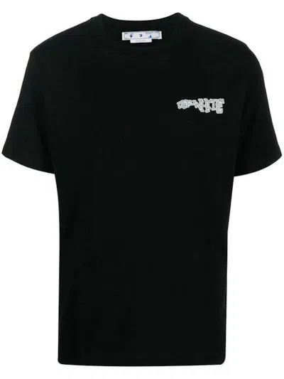 Pre-owned Off-white Men's Off Off Carlos Short Sleeve Slim Tshirtin Black/white In Multi
