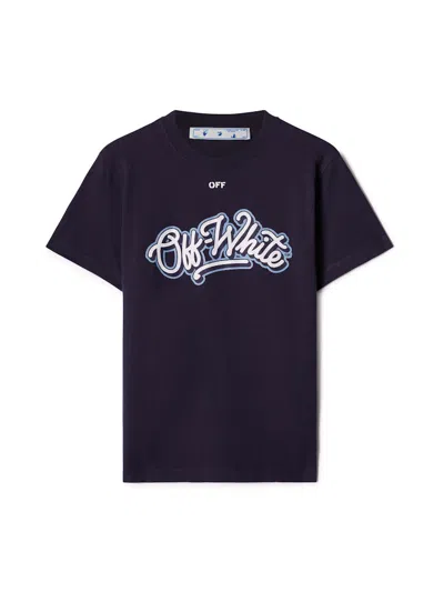 Pre-owned Off-white Men's Off Off Chicago Bulls T-shirt In Navy/white/light Blue