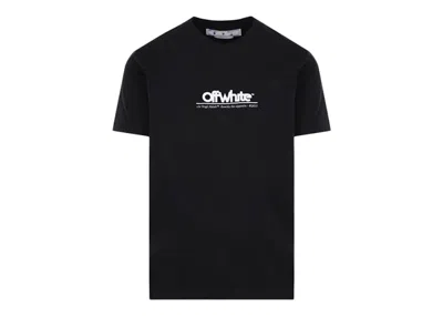 Pre-owned Off-white Men's Off Off Chunky Logoembroidered Tee Shirtin Black/white