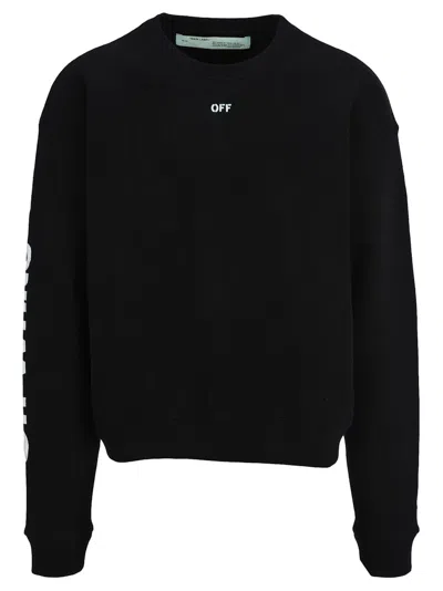 Pre-owned Off-white Men's Off Off Diag Skulls Graphic Sweatshirt In Back/white/blue