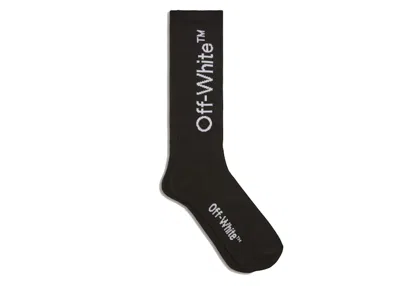 Pre-owned Off-white Men's Off Off Diagonals Mid Socksin Black/white In Multi