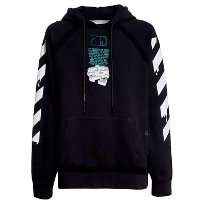 Pre-owned Off-white Men's Off Off Dripping Arrows Incompiuto Hoodiein Black/white