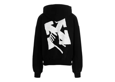 Pre-owned Off-white Men's Off Off Hand Arrow Boxy Hoodiein Black/white