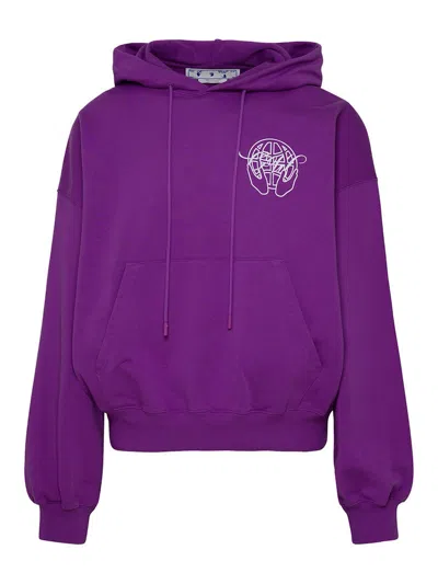 Pre-owned Off-white Men's Off Off Hand Arrow Boxy Hoodiein Orchid/white In Multi