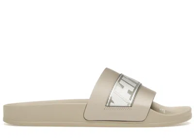 Pre-owned Off-white Men's Off Off Industrial Slides Sneakers In Beige/white/grey