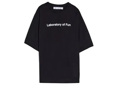 Pre-owned Off-white Men's Off Off Laboratory Of Fun Short Sleeve Tshirtin Black/white In Multi