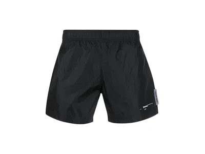 Pre-owned Off-white Men's Off Off Logo Swim Shortsin Black/white