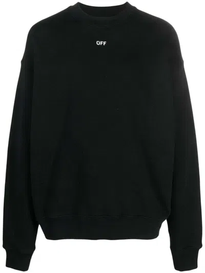 Pre-owned Off-white Men's Off Off Logoprint Cotton Tshirtin Black/white