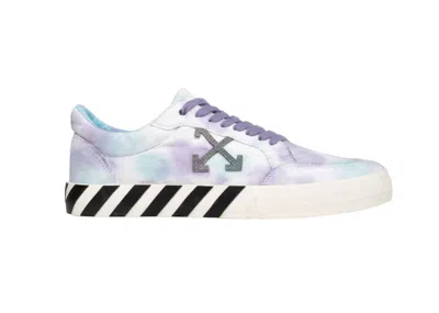 Pre-owned Off-white Men's Off Off Low Vulc Lilac Tie Dye Sneakers In Purple/white