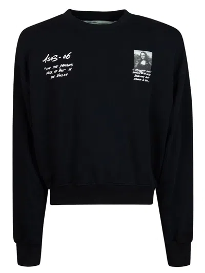 Pre-owned Off-white Men's Off Off Monalisa Graphic Print Sweatshirtin Black/white In Multi