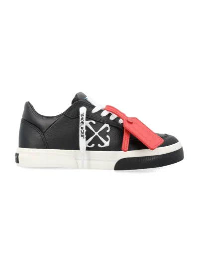 Pre-owned Off-white Men's Off Off New Low Vulcanized Sneakers In Black/white In Multi