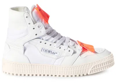Pre-owned Off-white Men's Off Off Off Court 3.0 Leather (thin Medial Logo) Sneakers In White/orange In Multi