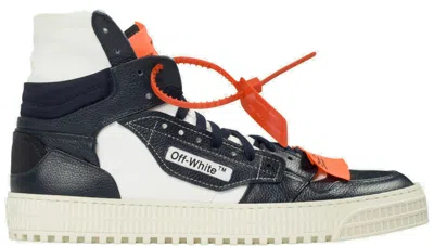 Pre-owned Off-white Men's Off Off Offcourt Tumbled Sneakers In Navy Blue/white
