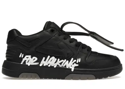 Pre-owned Off-white Men's Off Off Ooo Low Tops "for Walking" Sneakers In Black/white