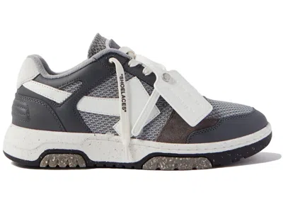 Pre-owned Off-white Men's Off Off Out Of Office Low Mesh Sneakers In Dark Grey/white