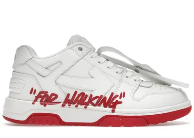 Pre-owned Off-white Men's Off Off Out Of Office "ooo" Low Tops For Walking Ss22 Sneakers In White/red