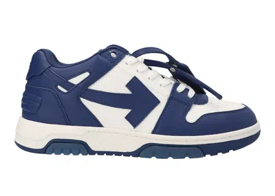 Pre-owned Off-white Men's Off Off Out Of Office Ooo Low Tops Sneakers In Dusty Blue/white In Multi