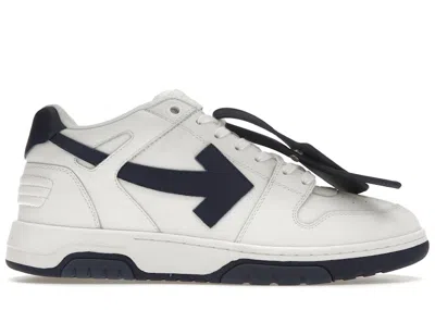 Pre-owned Off-white Men's Off Off Out Of Office Ooo Low Tops Sneakers In White/navy Blue