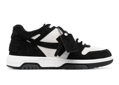 Pre-owned Off-white Men's Off Off Out Of Office Ooo Low Tops Suede Sneakers In Black/white