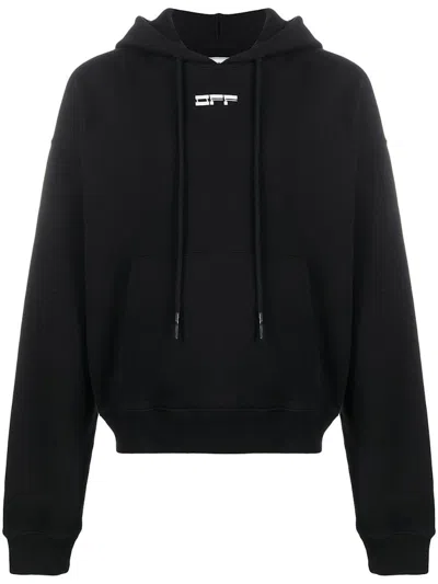Pre-owned Off-white Men's Off Off Oversize Fit Masked Face Hoodiein Black/white
