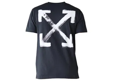 Pre-owned Off-white Men's Off Off Paint Arrow Slim Short Sleeve Tshirtin Outerspace/white In Multi
