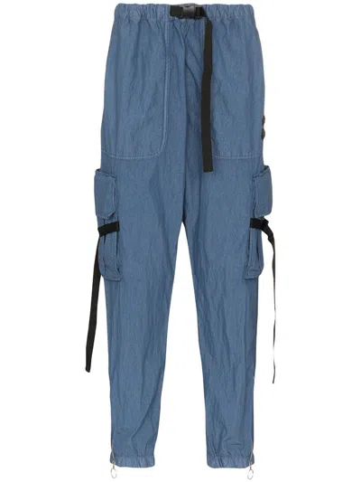 Pre-owned Off-white Men's Off Off Parachute Cargo Pantsin Blue/white