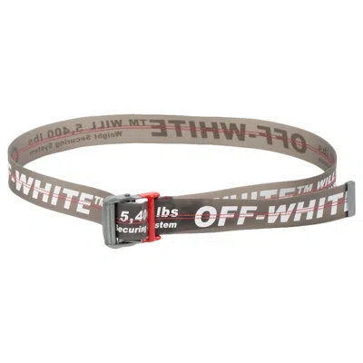 Pre-owned Off-white Men's Off Off Pvc Industrial Belt (ss19)in Black/white
