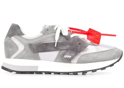 Pre-owned Off-white Men's Off Off Runner Sneakers In Grey/white In Multi