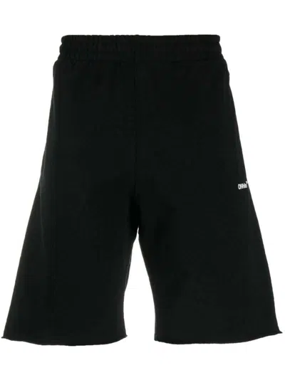 Pre-owned Off-white Men's Off Off Single Arrow Pocket Sweatshortsin Black/white