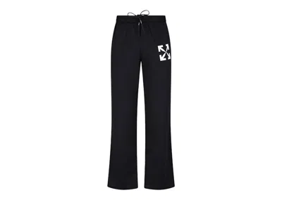 Pre-owned Off-white Men's Off Off Single Arrow Slim Trackpant Pantsin Black/white In Multi