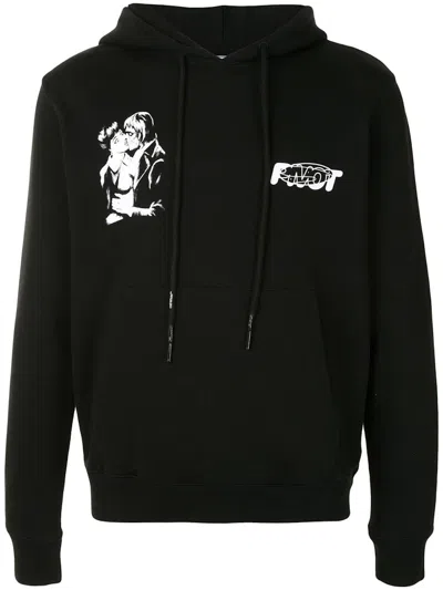 Pre-owned Off-white Men's Off Off Slim Fit Kiss 21 Hoodiein Black/white
