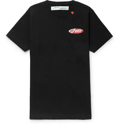 Pre-owned Off-white Men's Off Off Slim Fit Split Logo Print T-shirt In Black/white/red In Multi