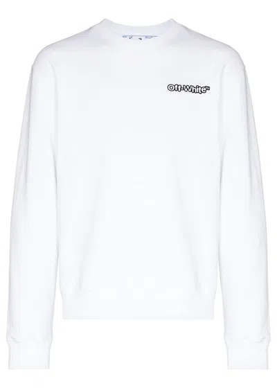 Pre-owned Off-white Men's Off Off Tm Logo Print Crewneck Sweatshirt In White/black