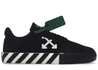 Pre-owned Off-white Men's Off Off Vulc Low Canvas Sneakers In Black/white