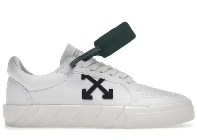 Pre-owned Off-white Men's Off Off Vulc Low Canvas Sneakers In White/black