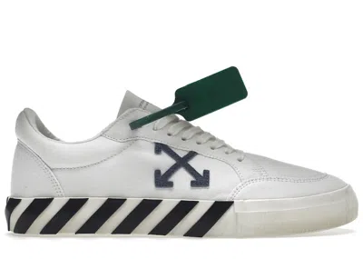 Pre-owned Off-white Men's Off Off Vulc Low Cotton Sneakers In White/blue Grey In Multi