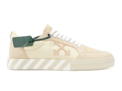 Pre-owned Off-white Men's Off Off Vulc Low Sneakers In Beige/white
