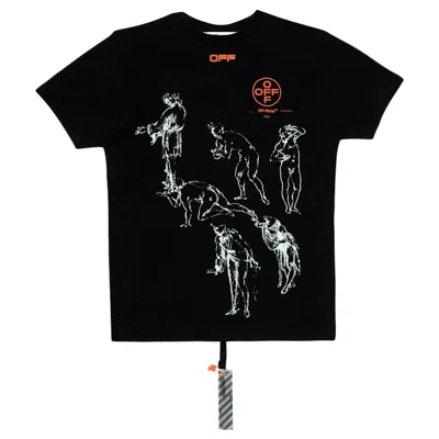 Pre-owned Off-white Men's Off Off X Louvre Leonardo Tshirtin Black/white In Multi