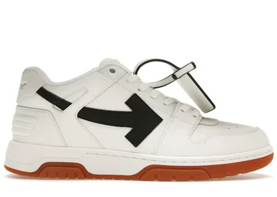 Pre-owned Off-white Men's Off Out Of Office Calf Leather Gum Sneakers In White/black In Multi