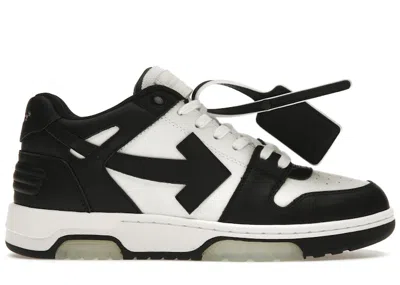Pre-owned Off-white Men's Off Out Of Office Calf Leather Panda Sneakers In White/black