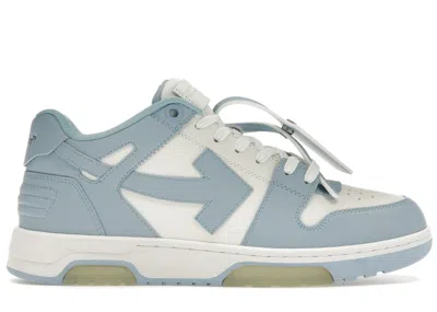Pre-owned Off-white Men's Off Out Of Office Calf Leather Sneakers In White/baby Blue