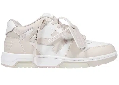Pre-owned Off-white Men's Off Out Of Office Calf Leather Sneakers In White/beige