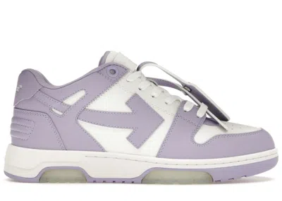 Pre-owned Off-white Men's Off Out Of Office Calf Leather Sneakers In White/lilac In Multi