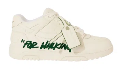 Pre-owned Off-white Men's Off Out Of Office For Walking Low Tops Sneakers In White/green In Multi