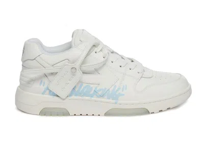 Pre-owned Off-white Men's Off Out Of Office "ooo" Low Tops For Walking 2021 Sneakers In White/light Blue In Multi