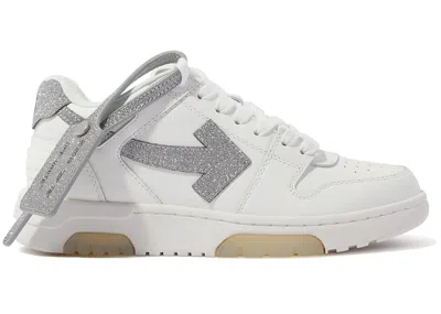 Pre-owned Off-white Men's Off Out Of Office Ooo Low Tops Glitter Sneakers In White/silver