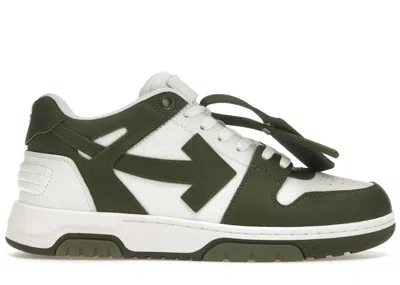 Pre-owned Off-white Men's Off Out Of Office Ooo Low Tops Sneakers In White/ Khaki In Multi