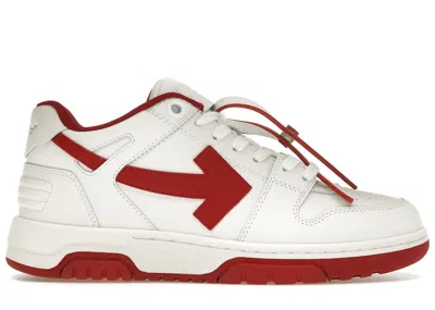 Pre-owned Off-white Men's Off Out Of Office Ooo Low Tops Sneakers In White/burgundy In Multi