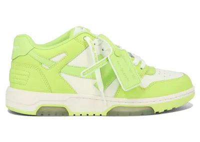 Pre-owned Off-white Men's Off Out Of Office Ooo Low Tops Sneakers In White/light Green In Multi