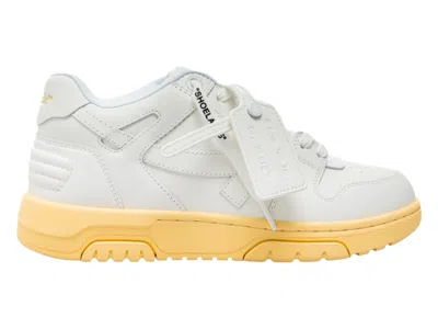 Pre-owned Off-white Men's Off Out Of Office Ooo Low Tops Sneakers In White/yellow In Multi